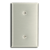 Leviton 84019 Commercial Grade Standard Size 1-Gang Blank Plate - Strap Mount